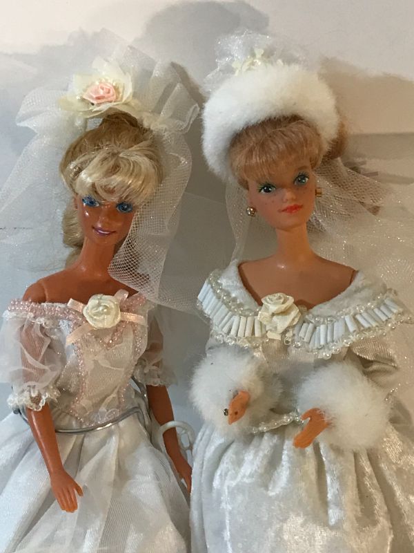 Photo 2 of BARBIE BRIDES MATTEL 1991 DREAM BRIDE, 1966 MATEL INCORPORATED CHINA &1966 MALAYSIA MATTEL 