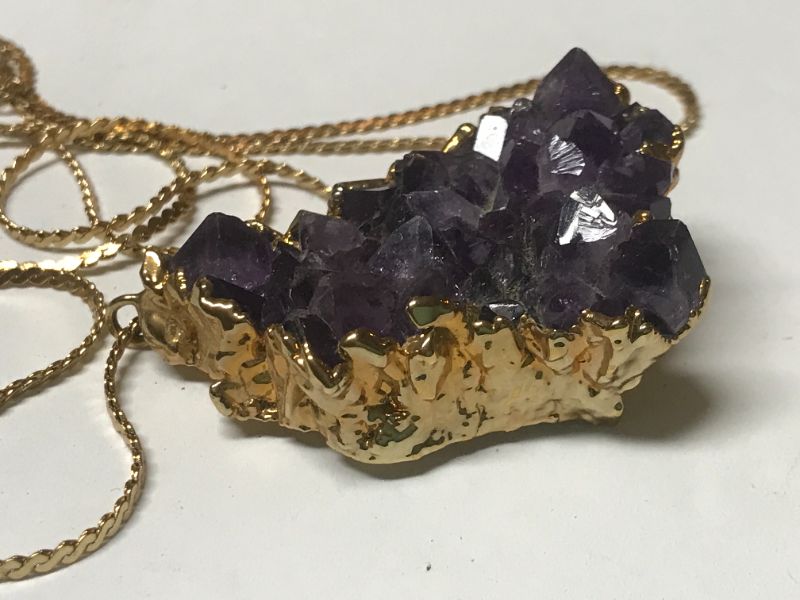 Photo 3 of AMETHYST RAW CRYSTAL NECKLACE