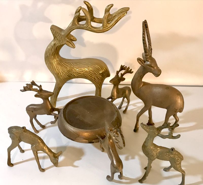 Photo 1 of BRASS COLLECTION OF DEER