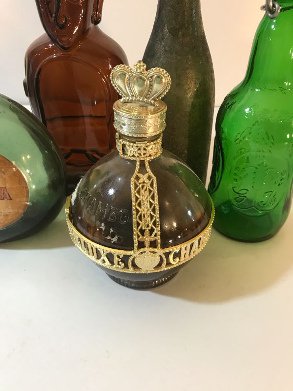 Photo 3 of VINTAGE 1948 LIQUOR BOTTLES /CHAMBORD LIQUEUR PRODUCT OF FRANCE AND MORE