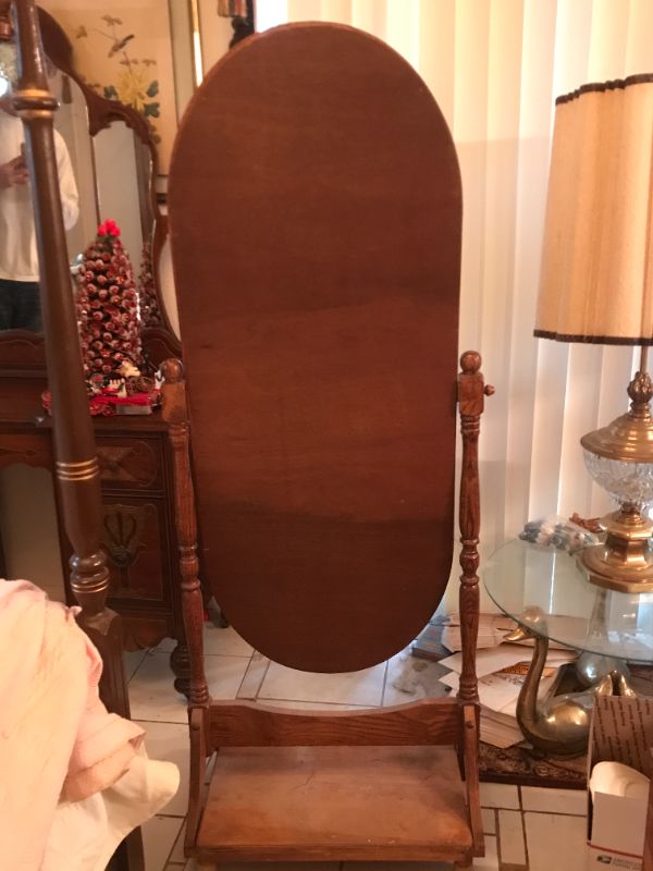 Photo 2 of ANTIQUE FULL SIZE RETRO FRENCH AMERICAN DRESSING MIRROR 24”x 60”