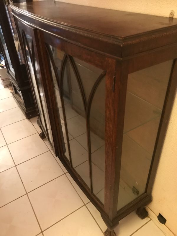 Photo 2 of ANTIQUE HUTCH WITH CLAWED FEET 47”x 13”x 47”