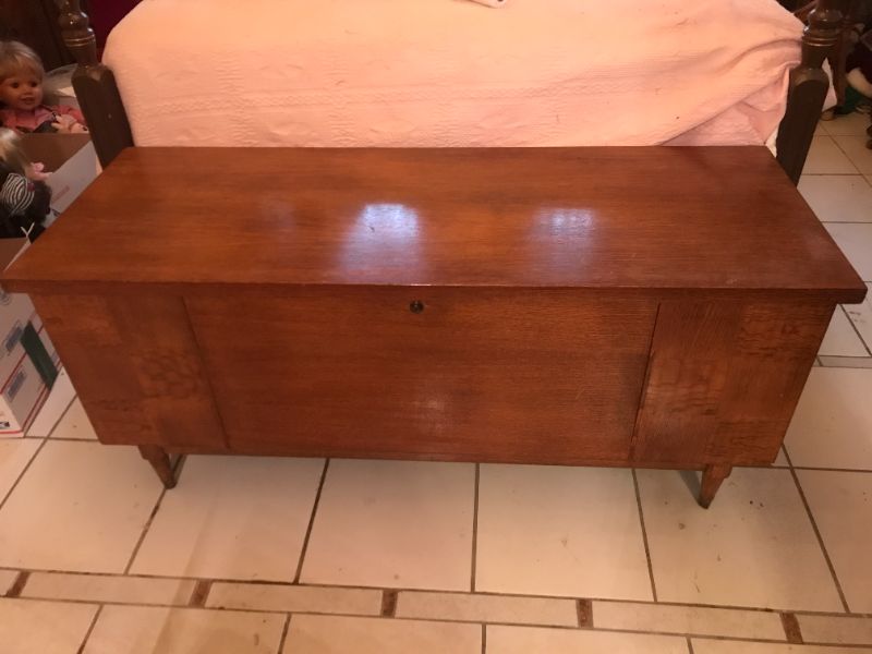 Photo 1 of LANE CEDAR CHEST WITH KEY AND CONTENTS / FABRIC 48”x 18”x 21”