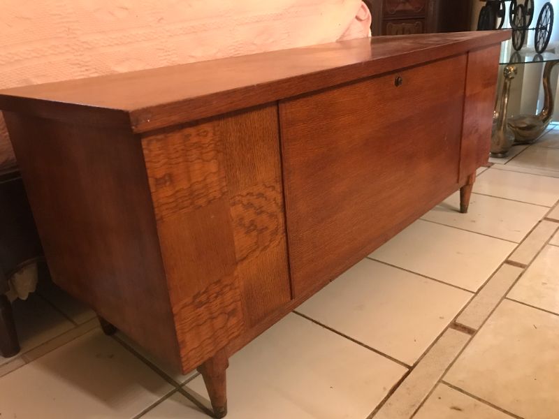 Photo 2 of LANE CEDAR CHEST WITH KEY AND CONTENTS / FABRIC 48”x 18”x 21”