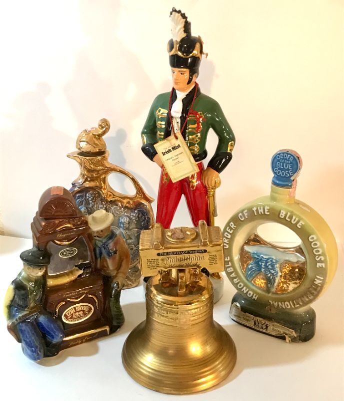 Photo 1 of VINTAGE ASSORTED LIQUOR DECANTER FIGURINES