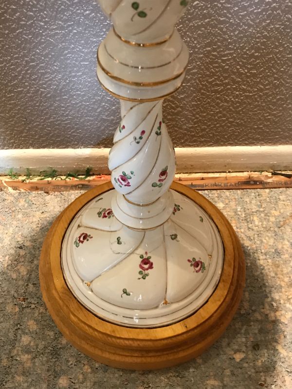 Photo 3 of LARGE CERAMIC & WOOD BASE TIERED STAND
41” H