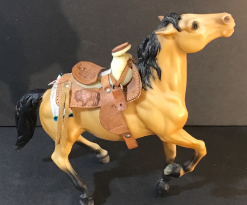 Photo 1 of VINTAGE BREYER HORSE WITH LEATHER TACK