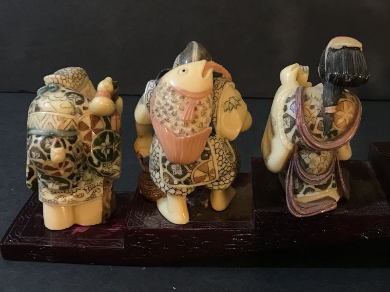 Photo 5 of VINTAGE ASIAN "SEVEN LUCKY GODS"