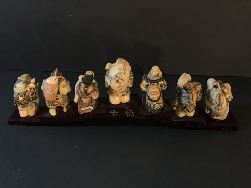 Photo 2 of VINTAGE ASIAN "SEVEN LUCKY GODS"