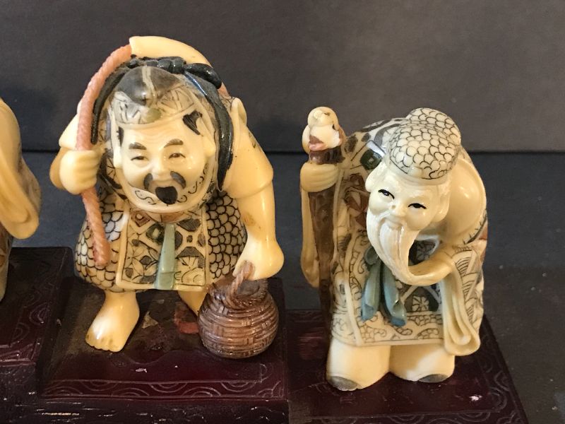 Photo 3 of VINTAGE ASIAN "SEVEN LUCKY GODS"