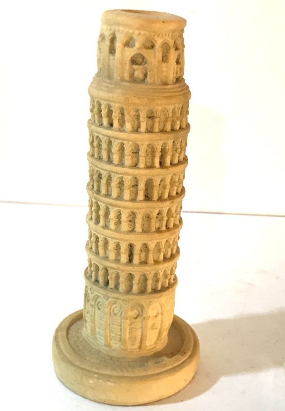 Photo 2 of LEANING TOWER OF PISA 19”H, VINTAGE COPPER EMPIRE STATE BUILDING 5”H, QUARTZ CLOCK 9”H