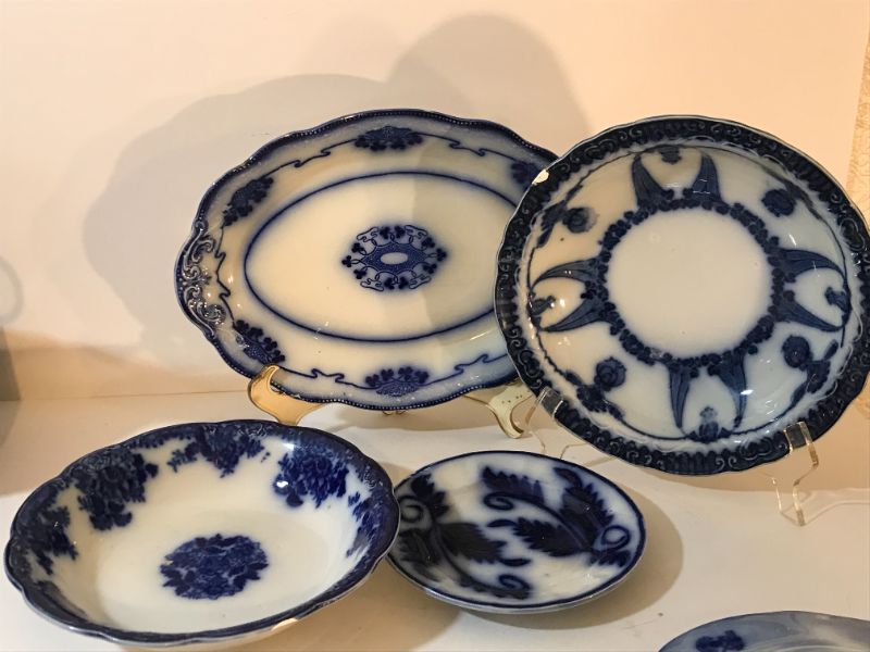 Photo 3 of ANTIQUE WALDORF GLOW BLUE PLATES AND MORE