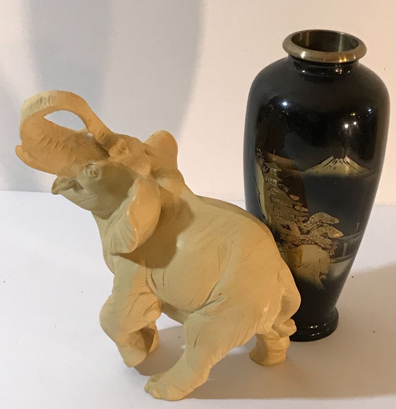 Photo 1 of ASIAN LUCKY ELEPHANT AND VASE