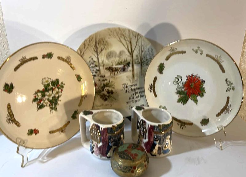 Photo 1 of VINTAGE SIGNED CHRISTMAS PLATES AND MUGS