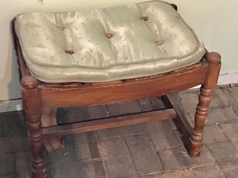 Photo 1 of ANTIQUE VANITY/ BENCH CHAIR
24”L X 16”W X 17”H
