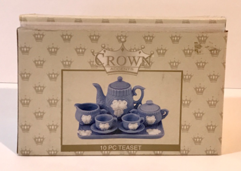 Photo 1 of CROWN ACCENTS 10 PIECE MINIATURE CERAMIC TEA SET - NOS