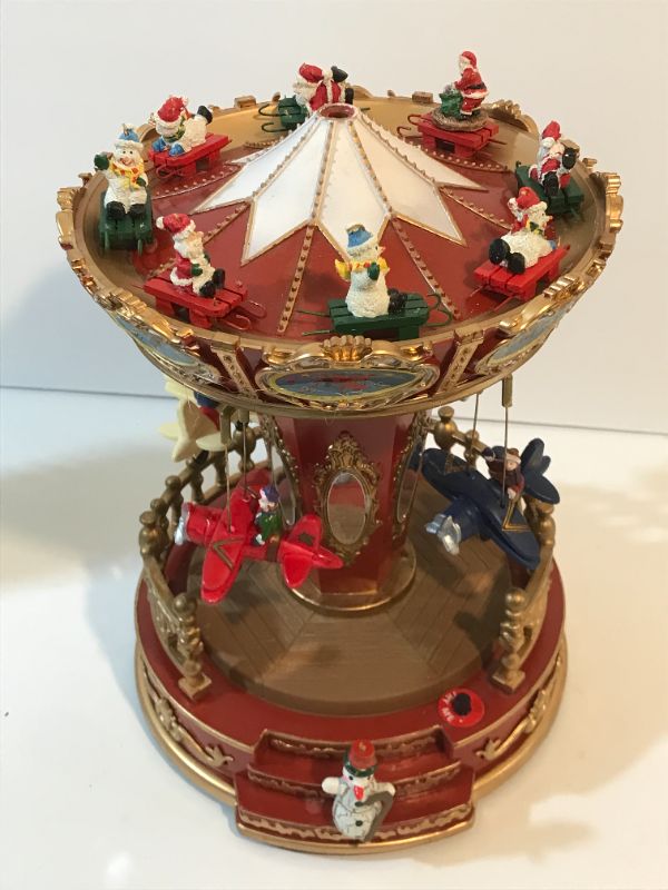 Photo 1 of CHRISTMAS CAROUSEL WITH FLYING AIRPLANES - TESTED WORKING H-10”