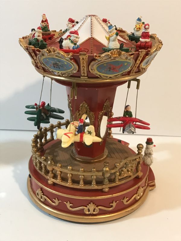 Photo 2 of CHRISTMAS CAROUSEL WITH FLYING AIRPLANES - TESTED WORKING H-10”