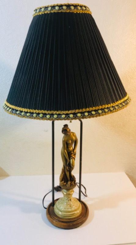 Photo 4 of ART NOUVEAU FIGURAL TABLE LAMP H-33” 