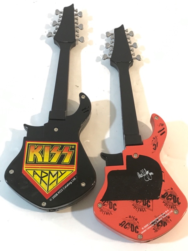 Photo 3 of NOVELTY COLLECTIBLE LIGHTERS 6” LIGHT UP KISS & AC/DC GUITARS & MORE