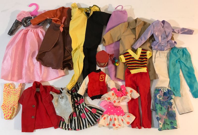 Photo 1 of VINTAGE BARBIE & KEN DOLL CLOTHES.