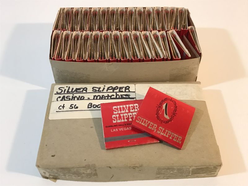 Photo 1 of VINTAGE LAS VEGAS SILVER SLIPPER CASINO MATCHBOOKS IN PRISTINE CONDITION (RARE!).