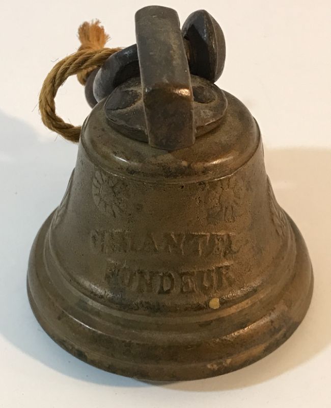 Photo 1 of ANTIQUE BRASS BELL / COW BELL / 1878 SAIGNELEGIER CHIANTEL FONDEUR / SWEDISH BELL