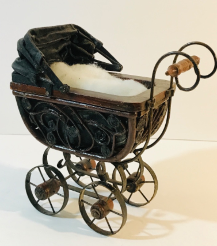 Photo 1 of ANTIQUE 19TH CENTURY HANDMADE DOLLS PRAM