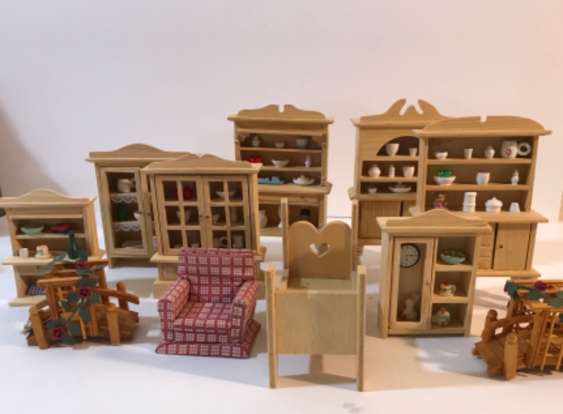 Photo 2 of WOODEN MINIATURE DOLLHOUSE FURNITURE