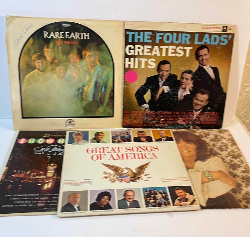 Photo 1 of VINTAGE RECORDS- RARE EARTH, THE FOUR LADS , SHOW HITS, LINDA RONSTADT , GREATEST SONGS OF AMERICA