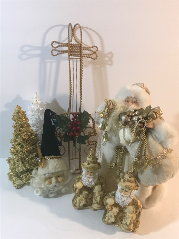 Photo 1 of VINTAGE GOLD TONE CHRISTMAS DECORATIONS