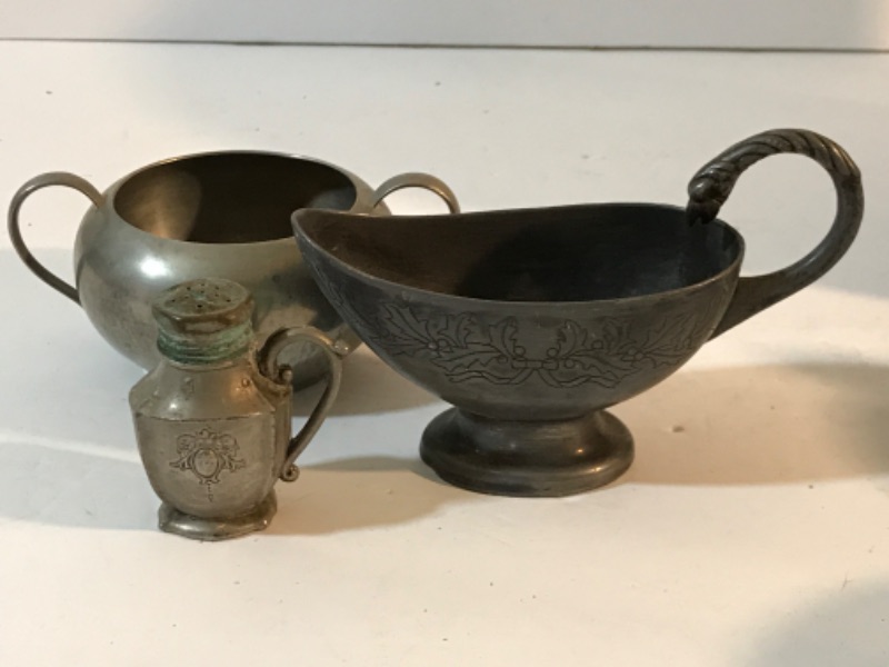 Photo 3 of ANTIQUE AND VINTAGE PEWTER SERVICEWARE