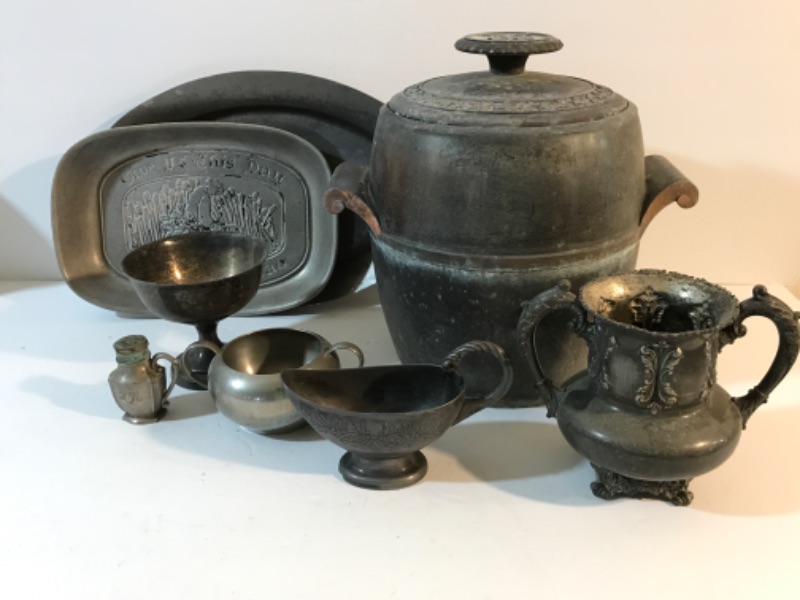 Photo 1 of ANTIQUE AND VINTAGE PEWTER SERVICEWARE