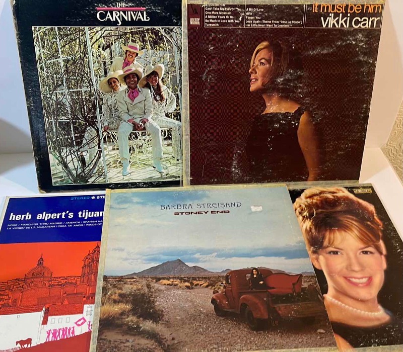 Photo 1 of VINTAGE RECORDS- BARBARA STREISAND, VIKKI CARR, THE CARNIVAL, HERB ALPERTS TIJUANA BRASS , MISS VIKKI CARR