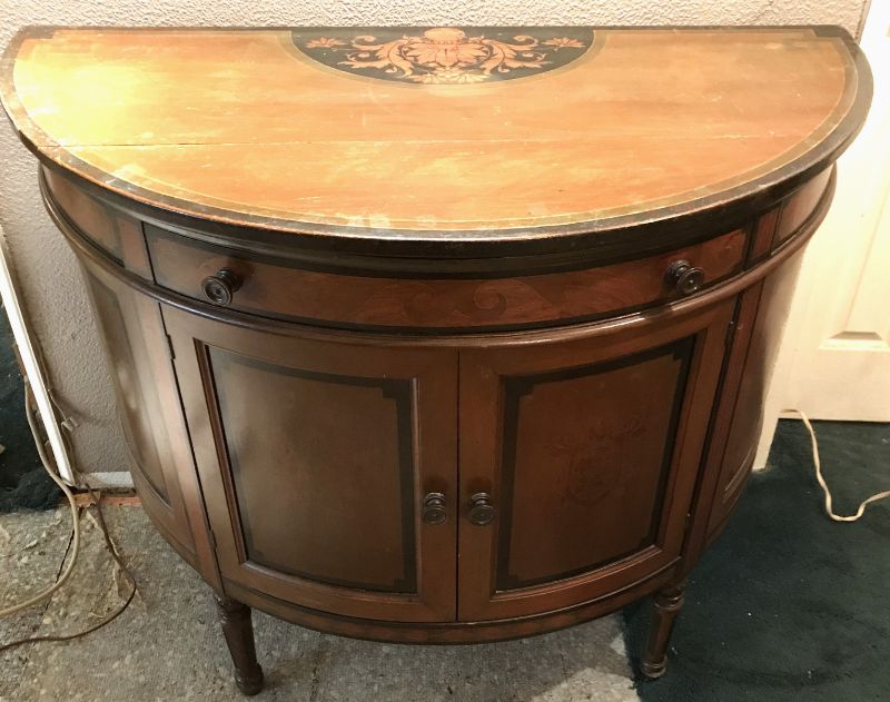 Photo 1 of HALF-MOON MAHOGANY SIDEBOARD WITH DRAWERS
44”x 22.5”x 36”