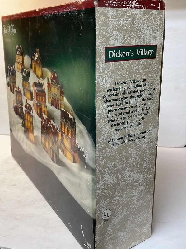 Photo 2 of DICKENS VILLAGE TRIM A HOME 1994 LIGHTED PORCELAIN HOLIDAY CHRISTMAS 10 PIECE