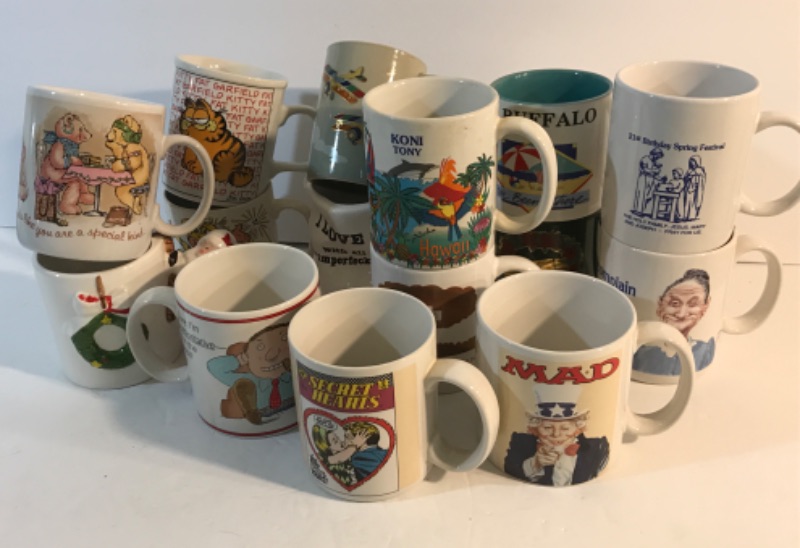 Photo 1 of COLLECTION OF COMICAL VINTAGE MUGS & MORE