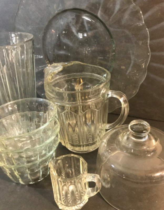 Photo 5 of COLLECTION OF VINTAGE GLASS SERVING ITEMS