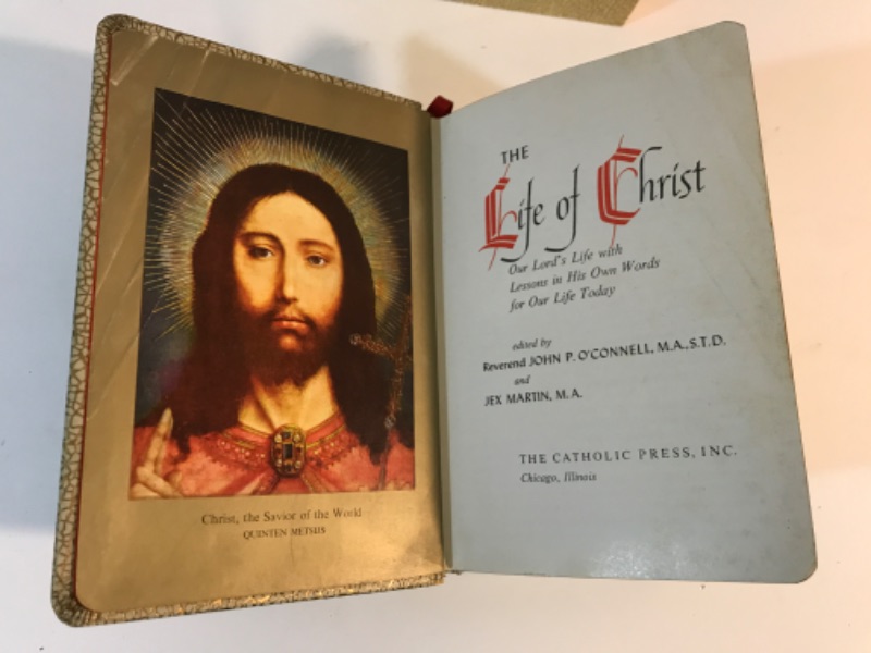 Photo 6 of RELIGIOUS ITEMS - LAST SUPER FRAMED PRINT - 21”x16” , 1950’s RELIGIOUS BOOKS