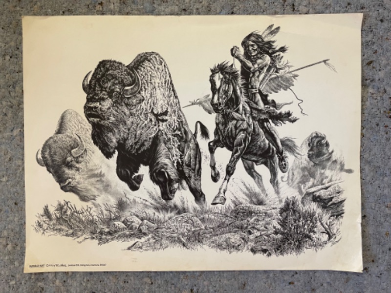 Photo 4 of INDIAN CHEIF & BUFFALO HUNT  BY BILL ONIEL