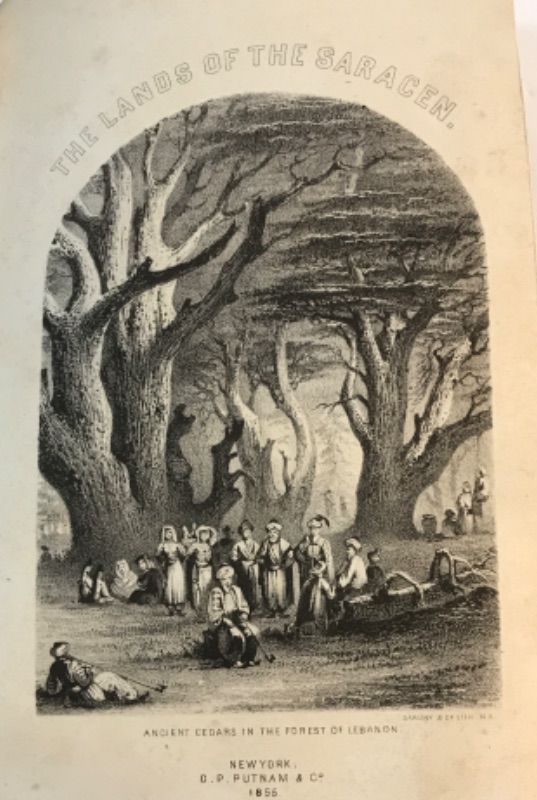 Photo 1 of 1855 ANTIQUE BOOK “THE LANDS OF THE SARACEN”