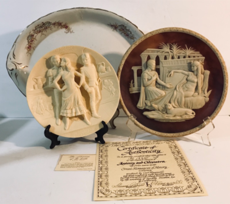 Photo 1 of ALABASTER VINTAGE PLATES WITH COA AND ORIGINAL BOXES