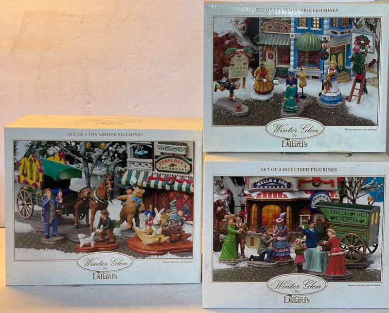 Photo 1 of DILLARDS WINTER GLEN CHRISTMAS VILLAGE FIGURINES