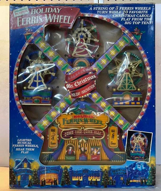 Photo 1 of MR. CHRISTMAS HOLIDAY FERRIS WHEEL NEW OLD STOCK