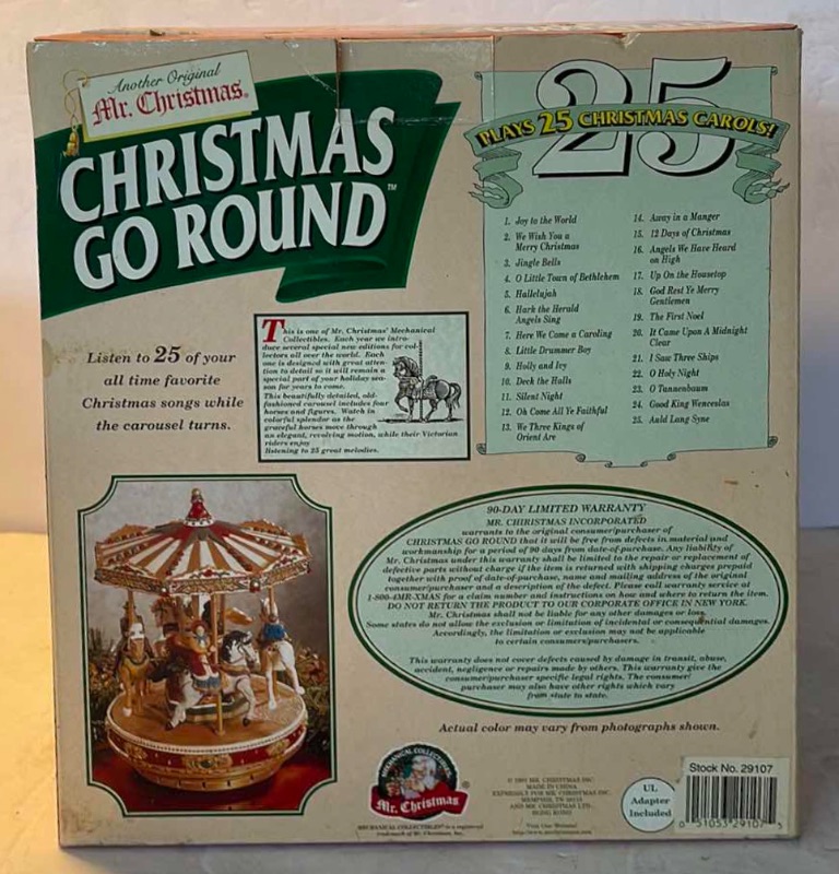 Photo 2 of MR. CHRISTMAS- VINTAGE CHRISTMAS GO ROUND IN BOX
