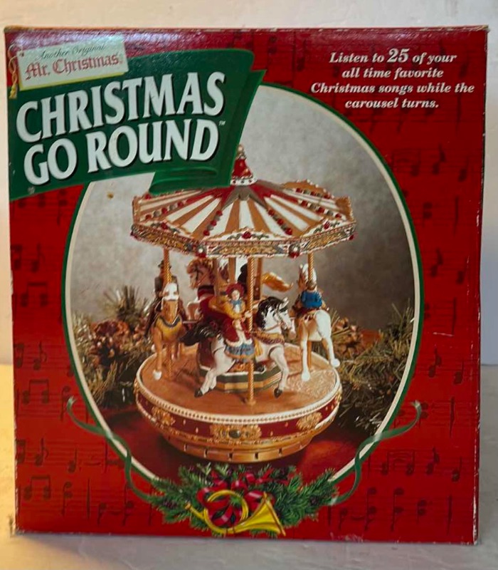 Photo 1 of MR. CHRISTMAS- VINTAGE CHRISTMAS GO ROUND IN BOX