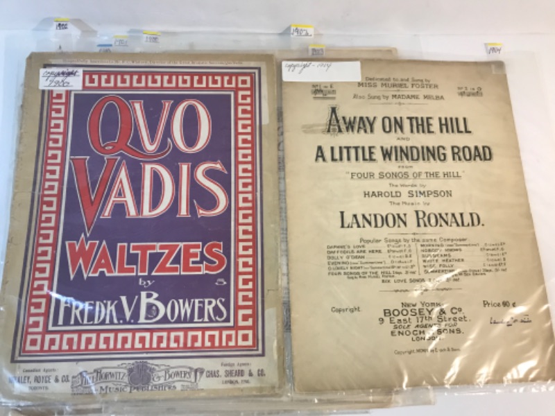 Photo 3 of ANTIQUE SHEET MUSIC 20 ITEMS