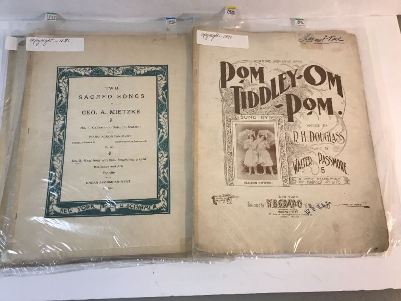 Photo 2 of ANTIQUE SHEET MUSIC 
20 ITEMS