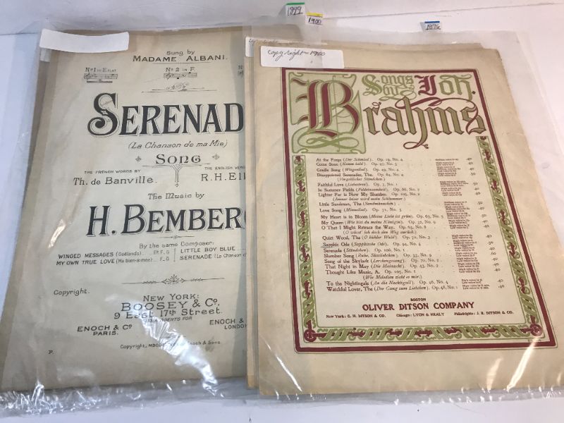 Photo 4 of ANTIQUE SHEET MUSIC 
20 ITEMS