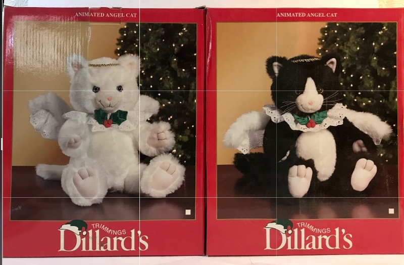 Photo 1 of DILLARDS TRIMMINGS CHRISTMAS- ANIMATED ANGEL CATS- NOS